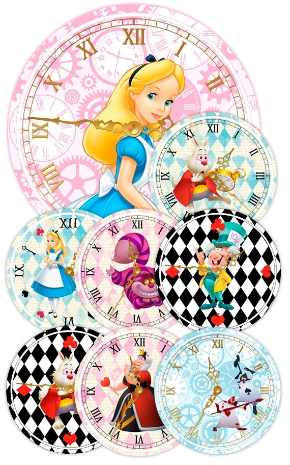 Alice In Wonderland Clocks Printable Clocks Alice In Wonderland