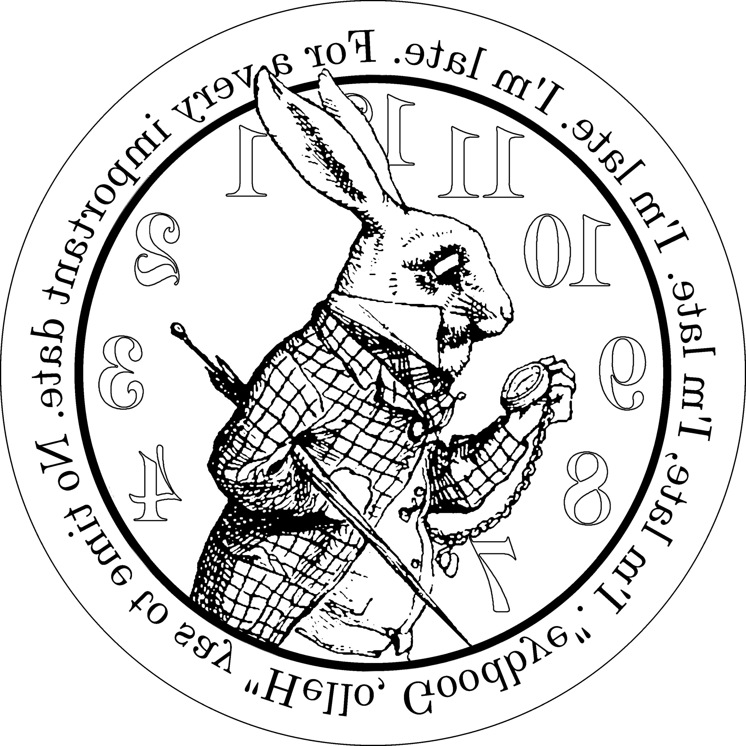 Alice In Wonderland Printable Clocks
