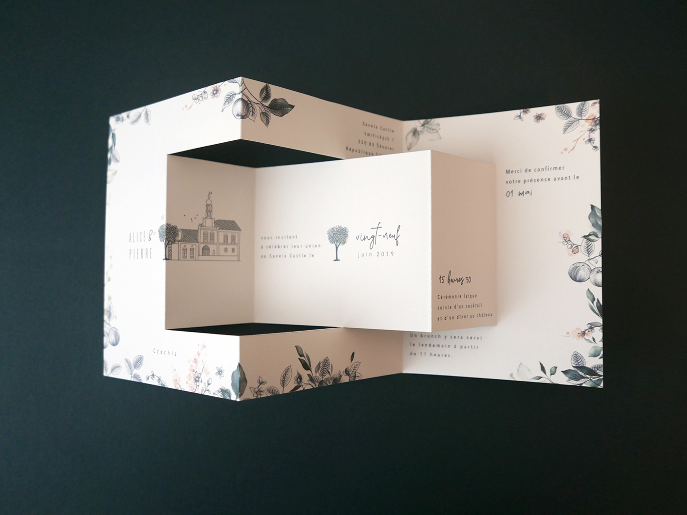 Alice Pierre Pop up Invitation Behance
