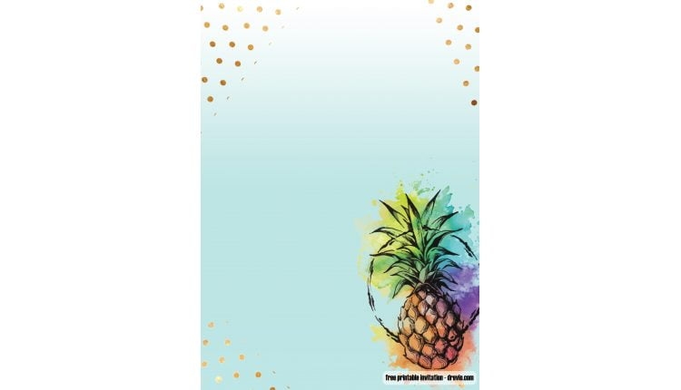 Aloha Pineapple invitation template 2 FREE Invitation Templates Drevio