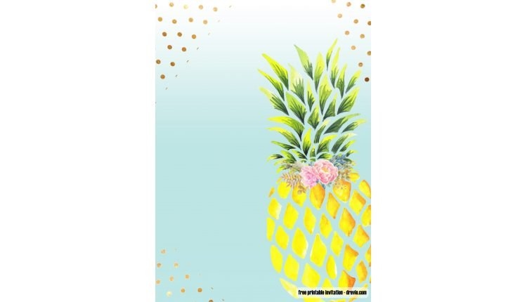 Aloha Pineapple invitation template FREE Invitation Templates Drevio