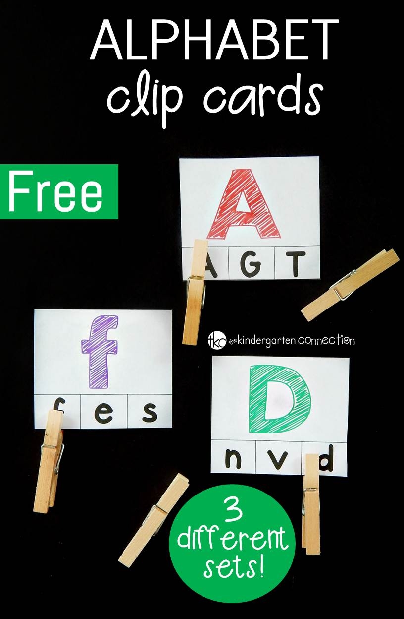 Alphabet Clip Cards The Kindergarten Connection