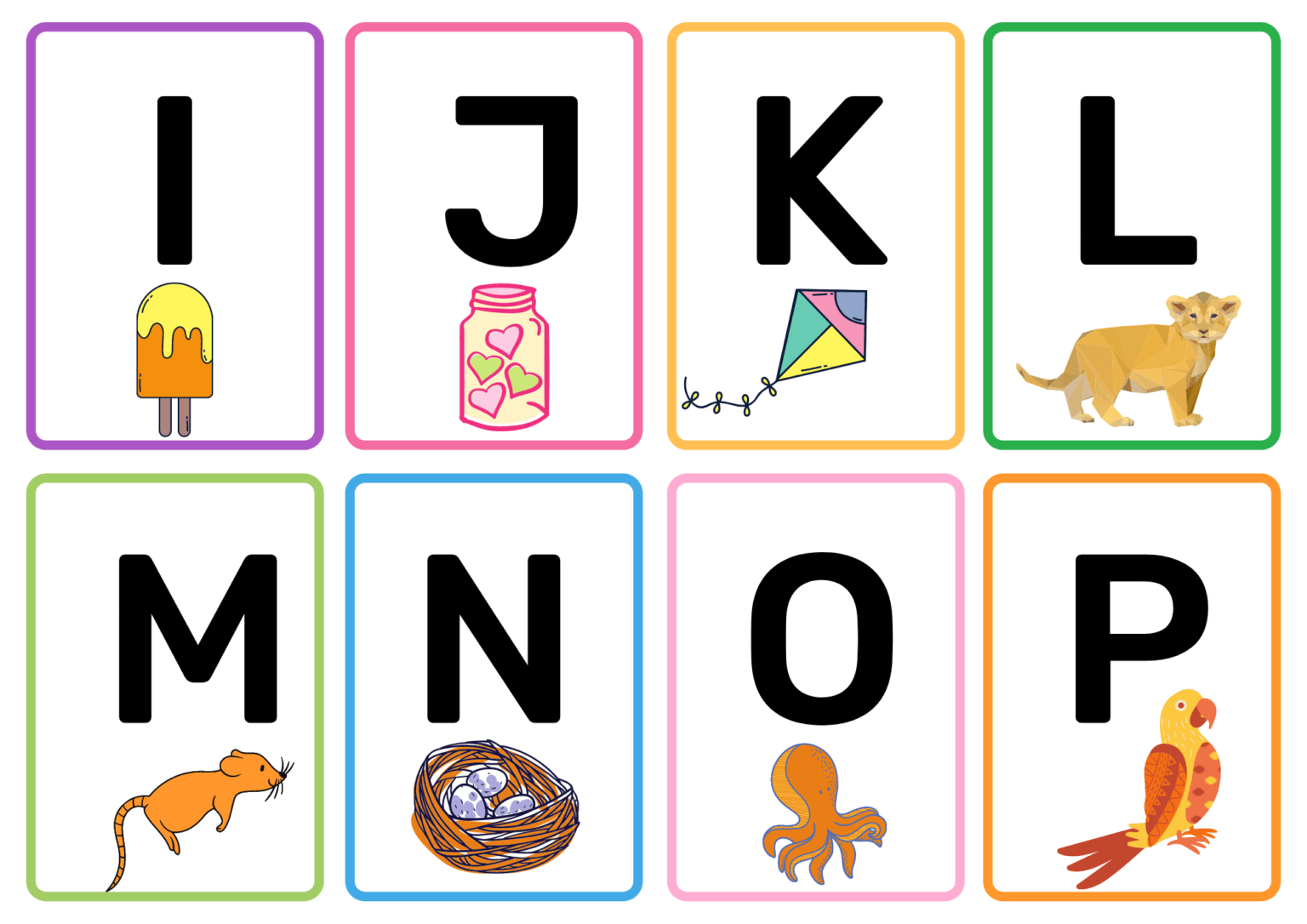 Alphabet Flash Card Printable