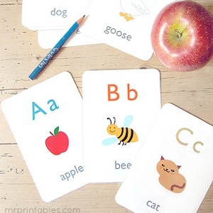 Alphabet Flash Cards Mr Printables Worksheets Library