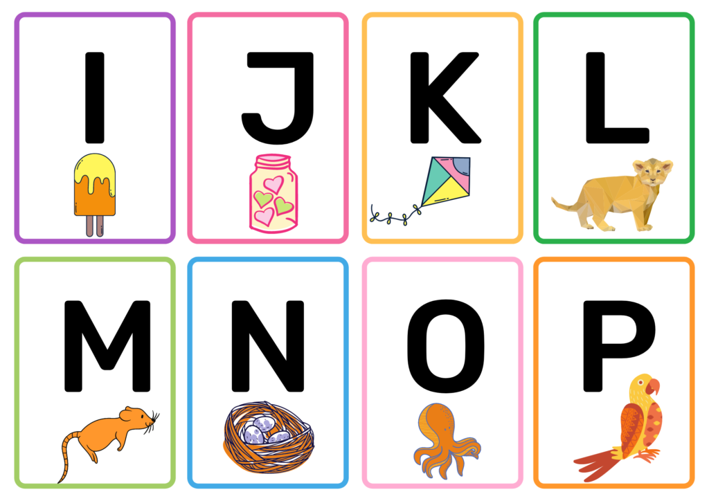 alphabet printable flash cards