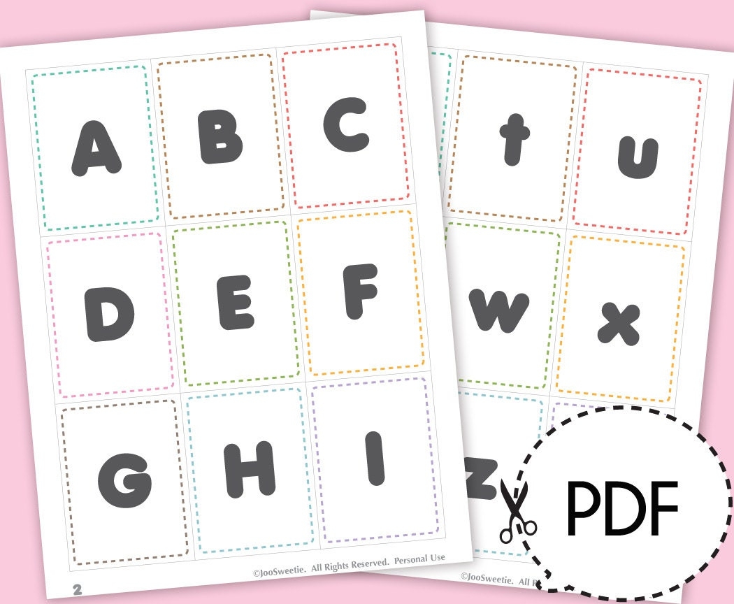 Alphabet Flash Cards Printable Pdf Download Kindergarten Worksheets