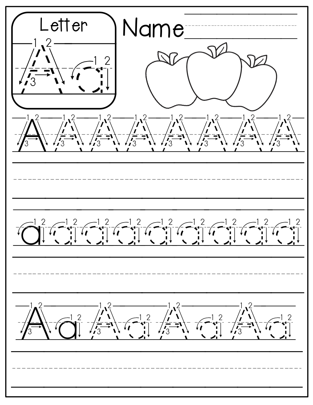 writing the alphabet worksheets