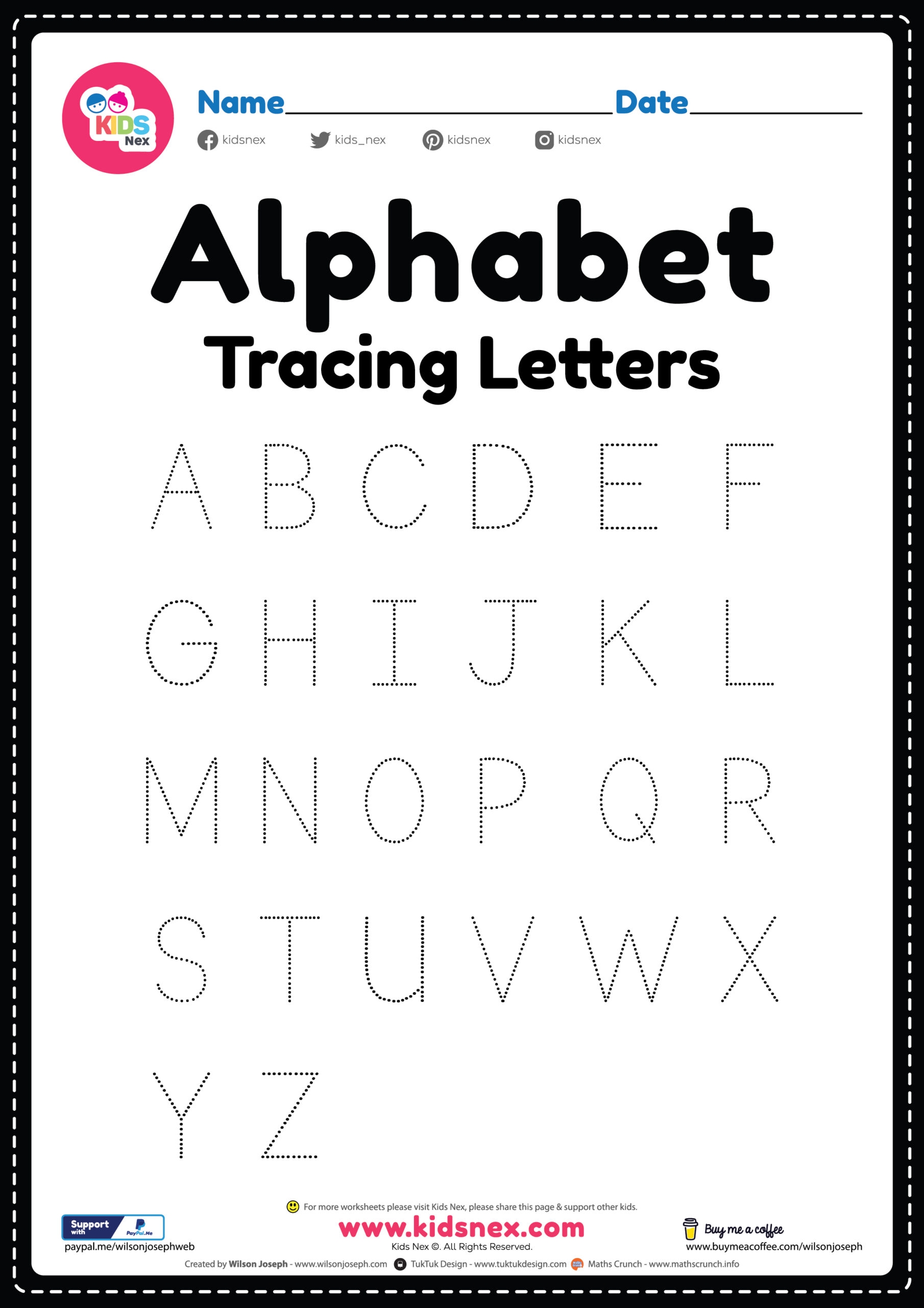 writing alphabet letters worksheets