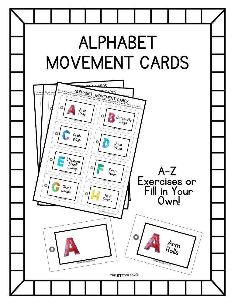 Alphabet Movement Cards Worksheets Library