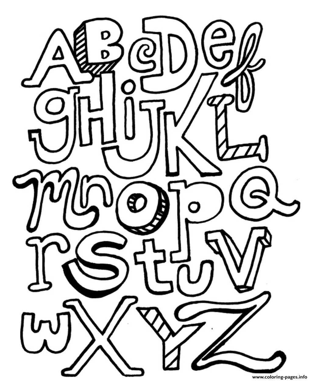 alphabet coloring pages printable free