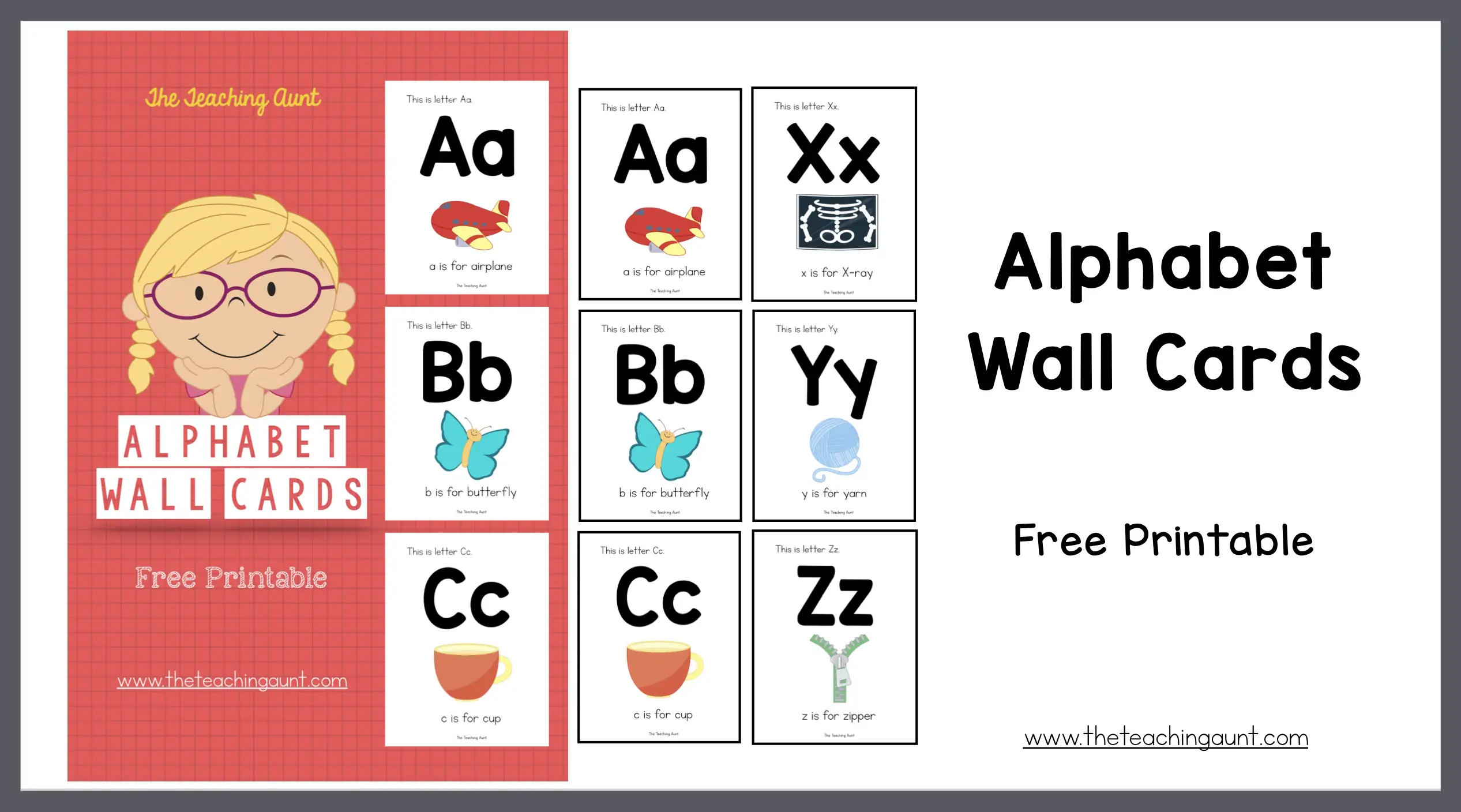 Alphabet Wall Cards The Teaching Aunt