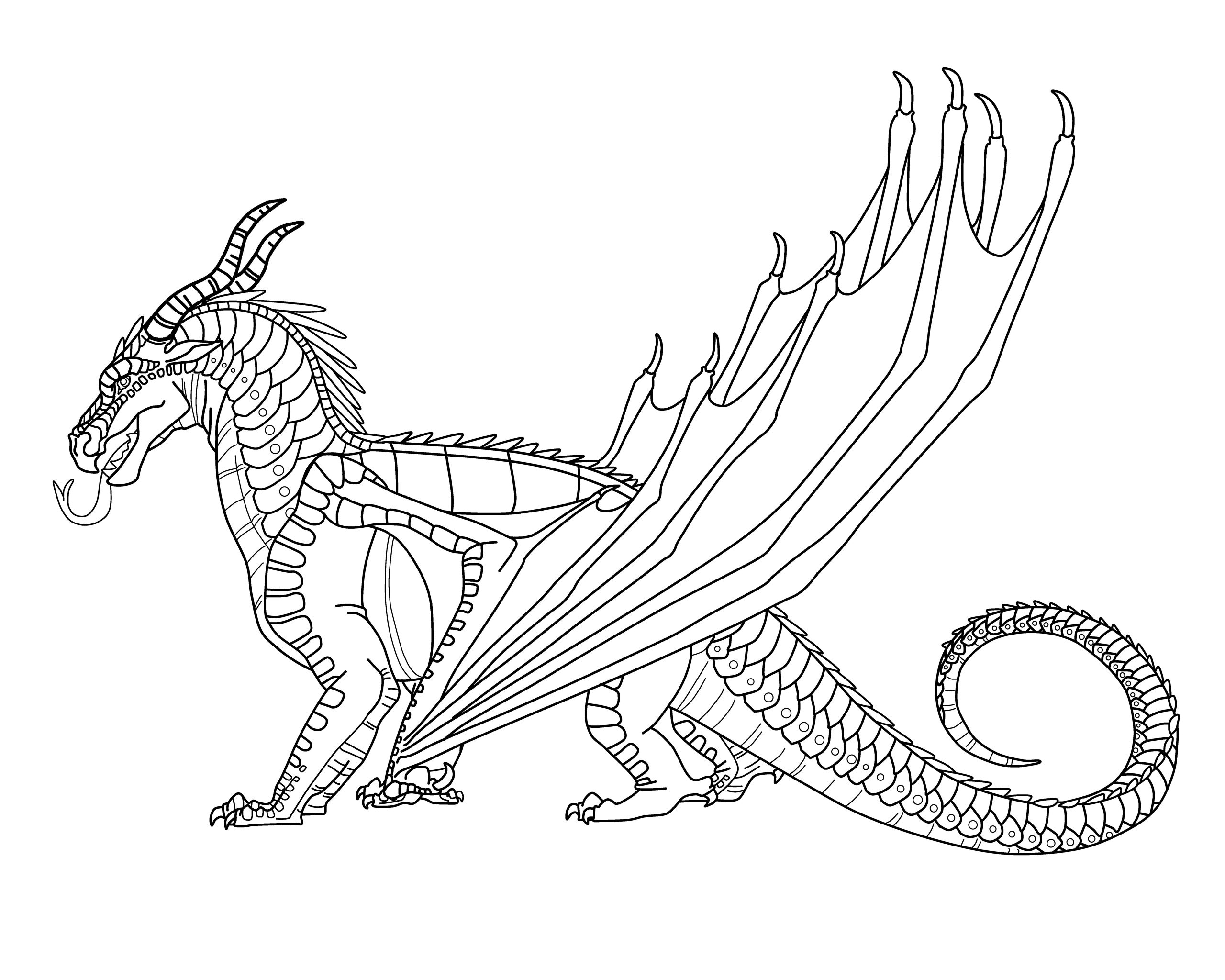 Amazing Wings Of Fire Coloring Page Picture To Download Coloring Home