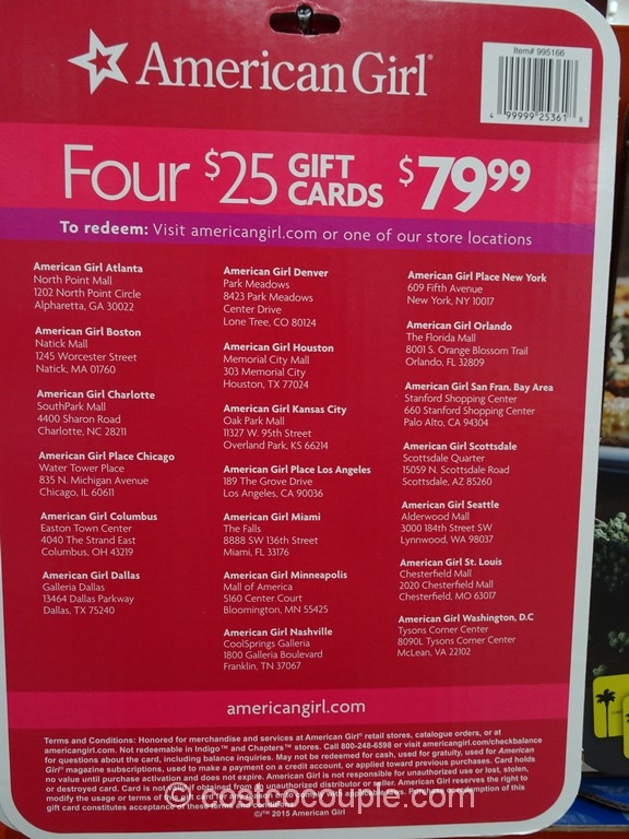 American Girl Gift Card