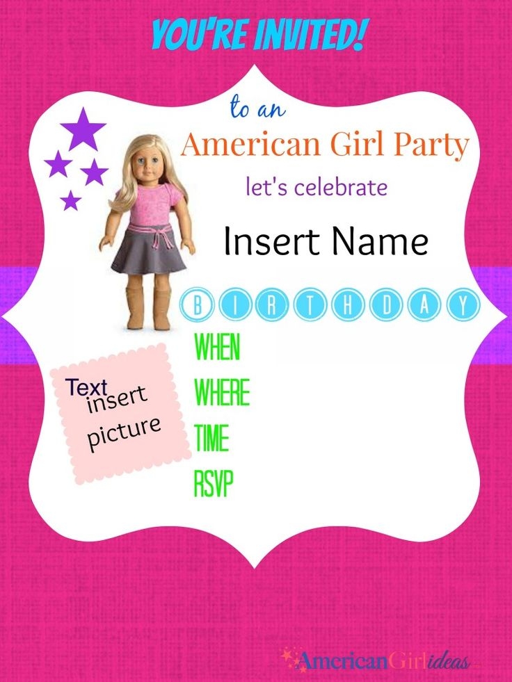 American Girl Ideas Printables Printable Templates Free