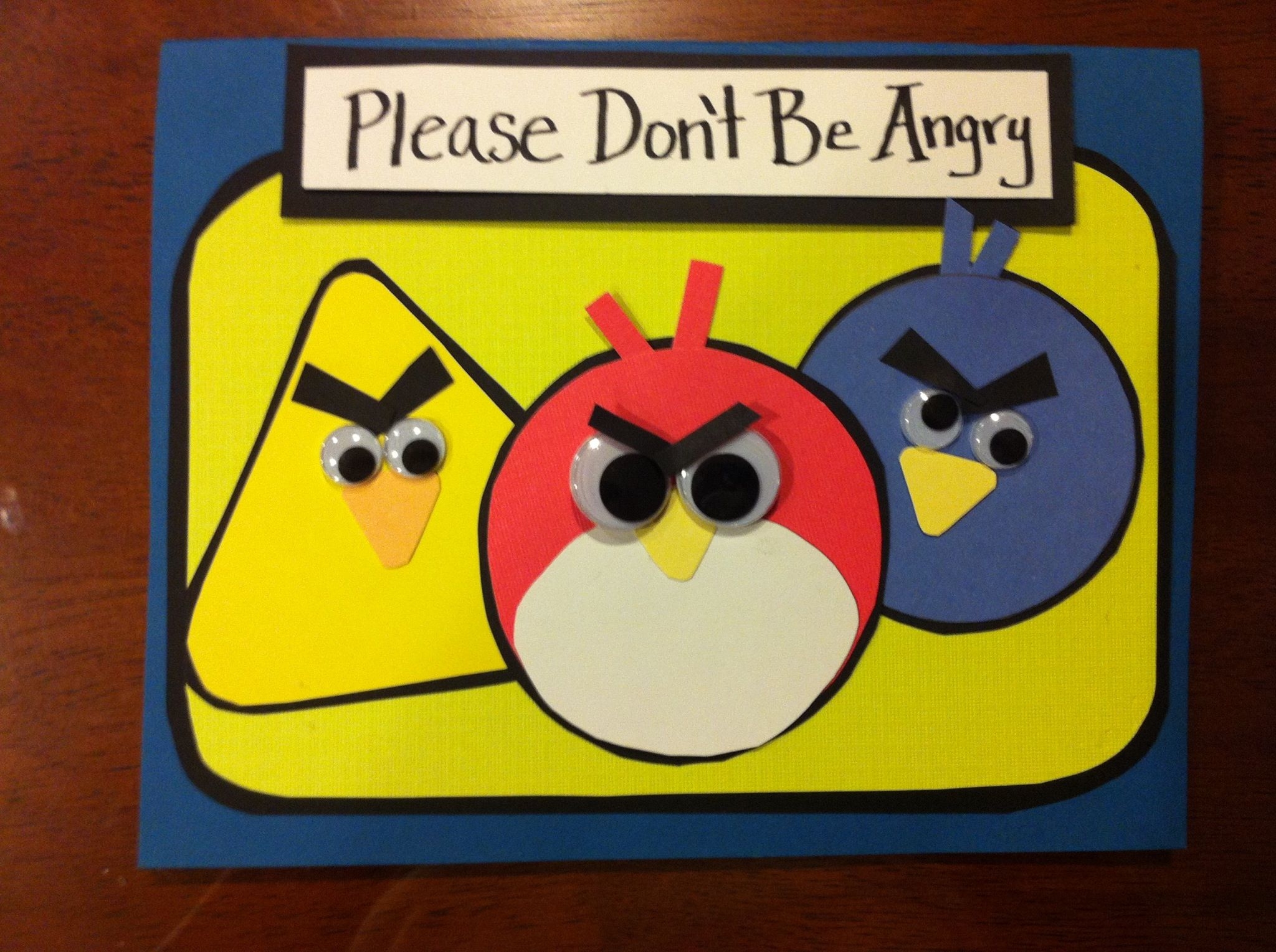 Angry Birds Birthday Card Bird Birthday Clay Crafts Birthday Cards