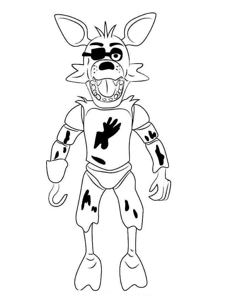 Animatronics Foxy Coloring Pages