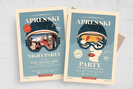 Apres Ski Flyer Template KMDQ4A2 FreePSDvn