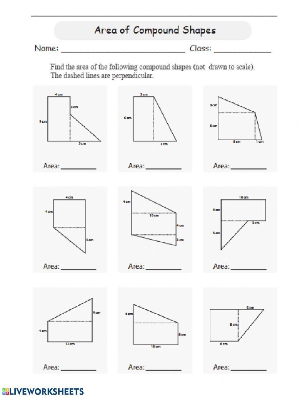 volume of complex shapes worksheet