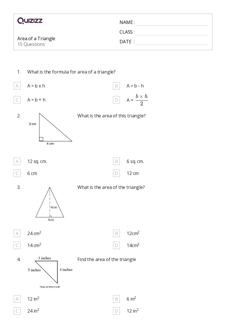 Area Of Right Triangle Worksheets Worksheets Library