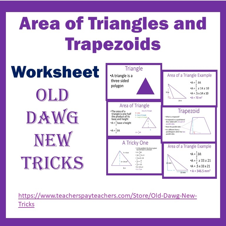 Area Of Triangles And Trapezoids Worksheet Worksheets Library