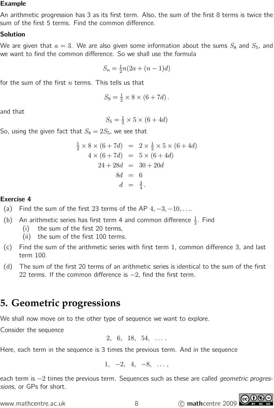 Arithmetic Sequence Worksheet Pdf Db excel