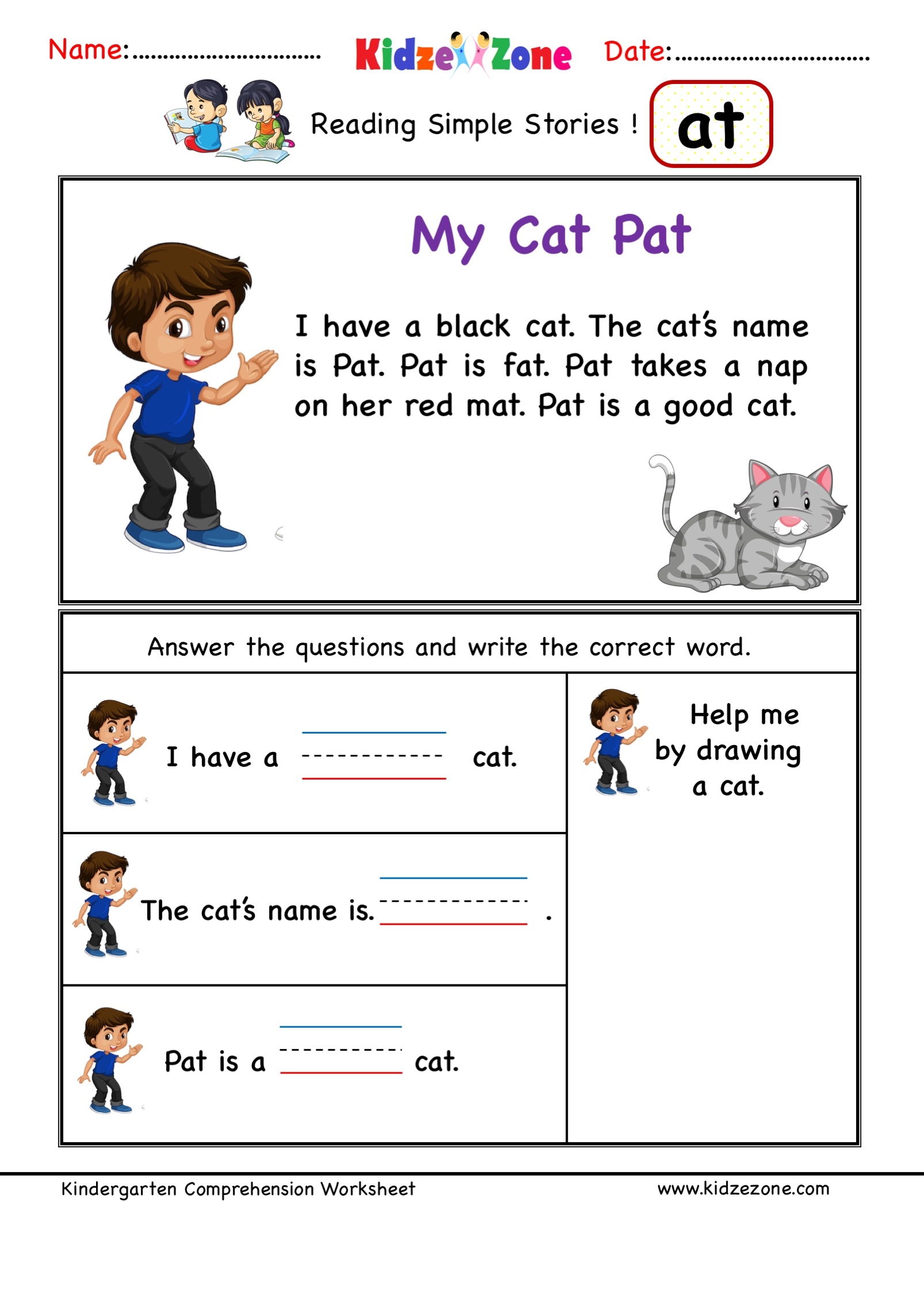comprehension worksheet