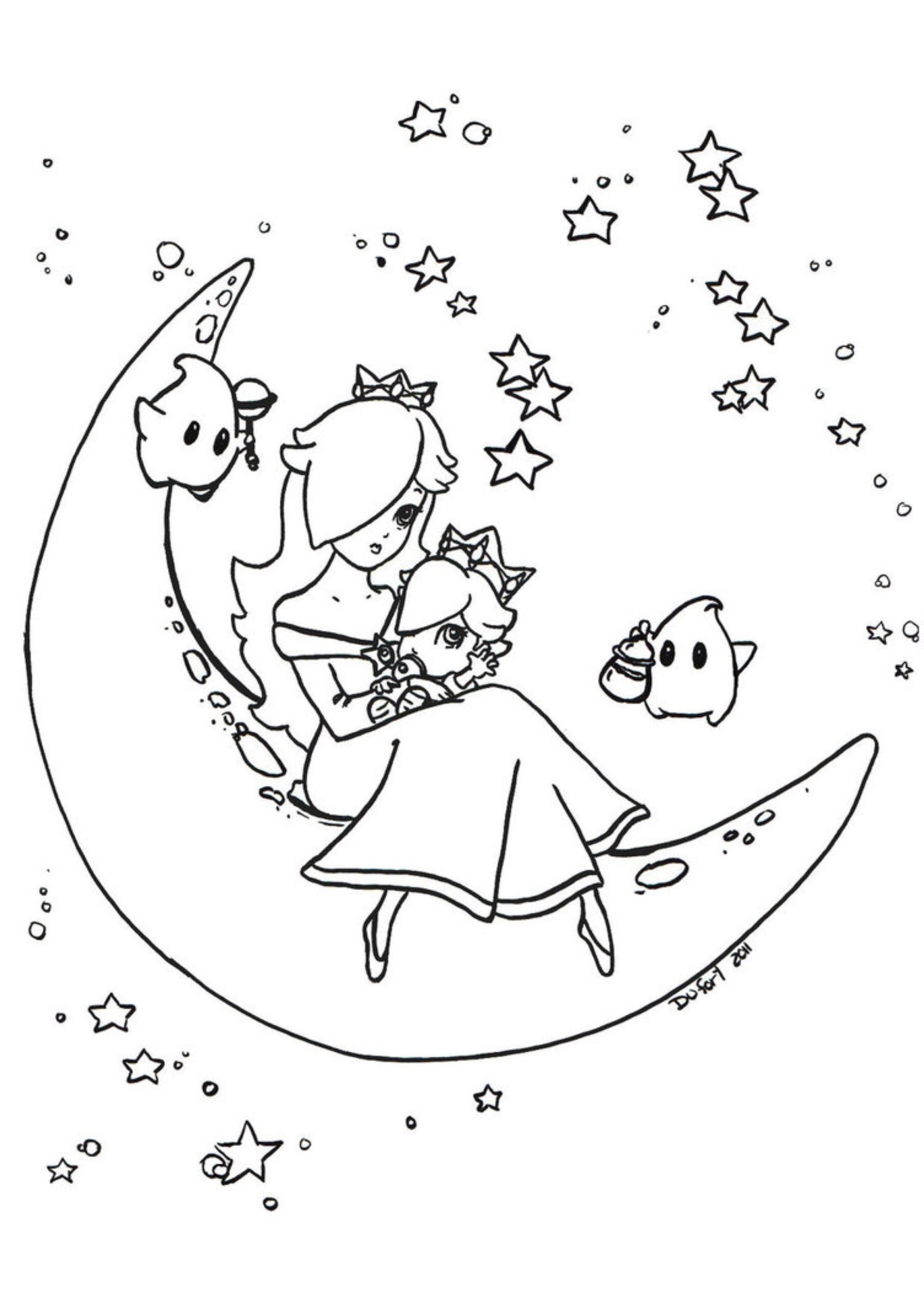 Baby Rosalina Mario Coloring Pages