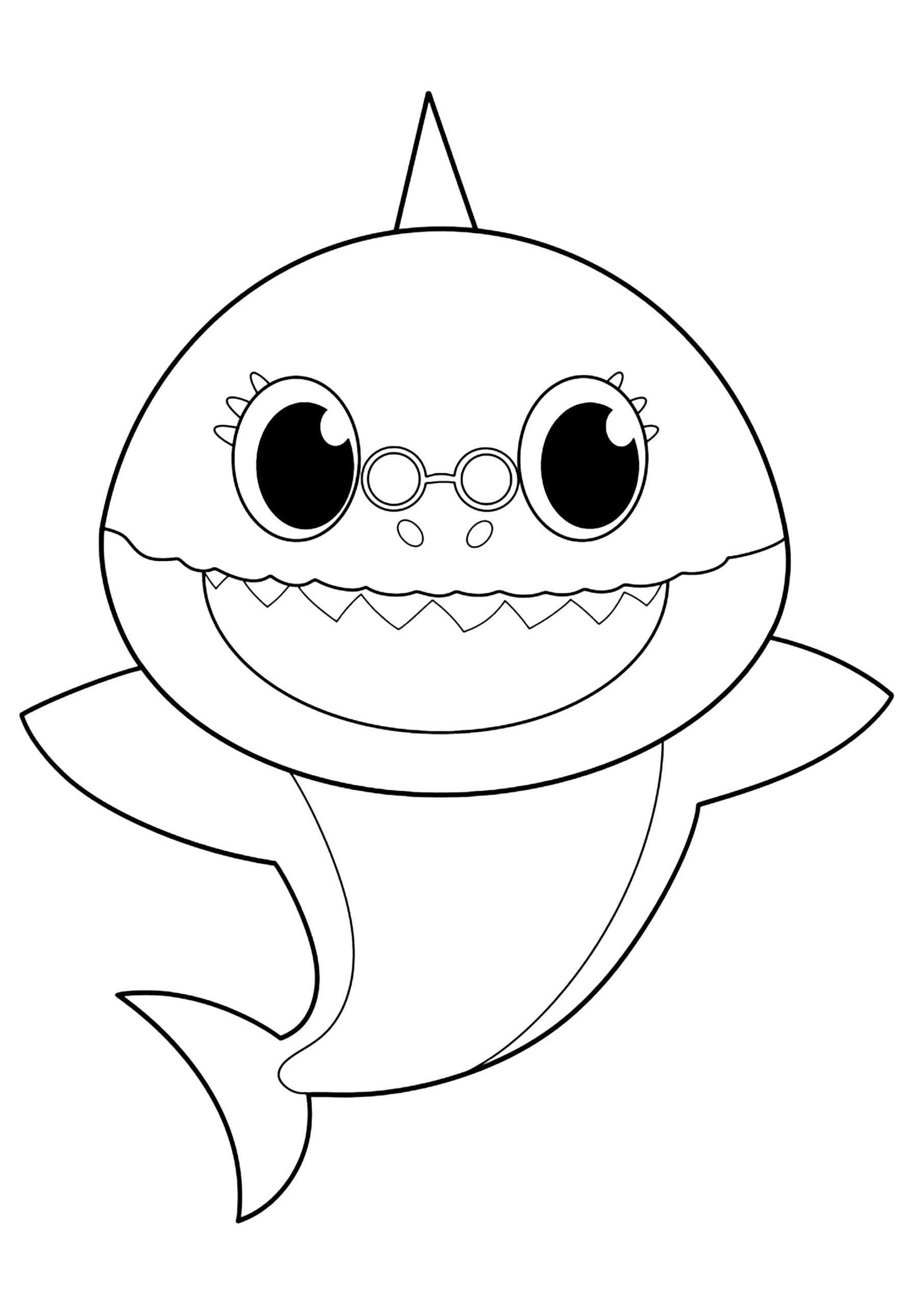 baby shark free coloring pages
