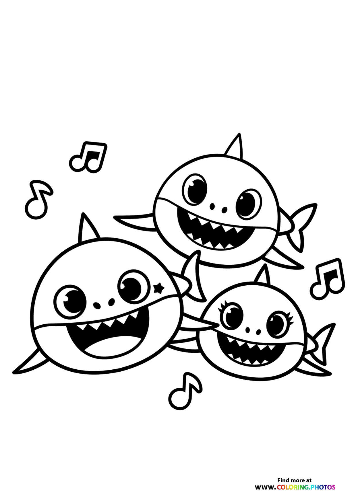 Baby Shark Coloring Pages For Kids 100 Free Print Or Download