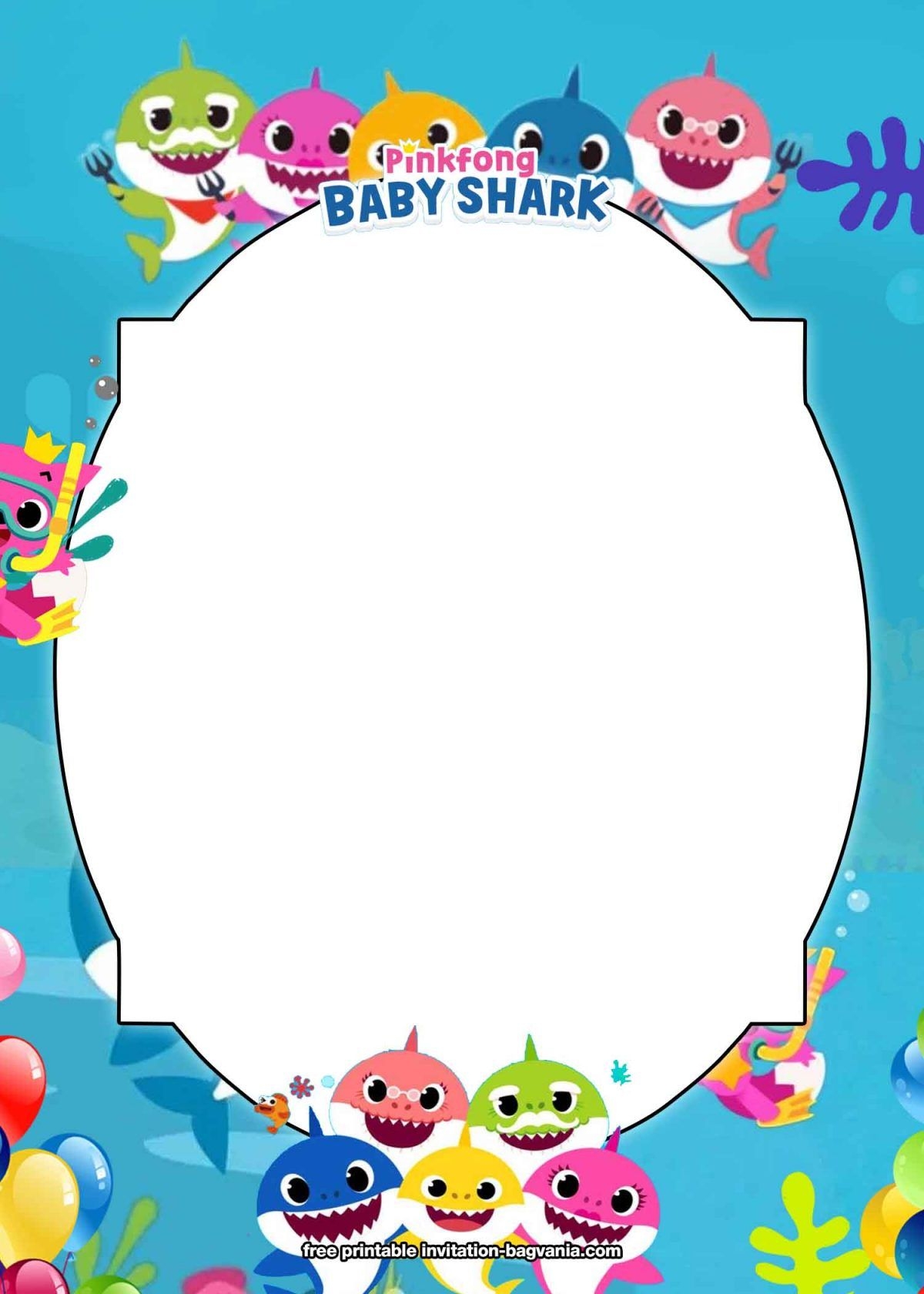 shark invitations template free