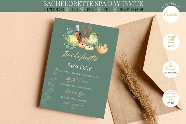 spa day invite template
