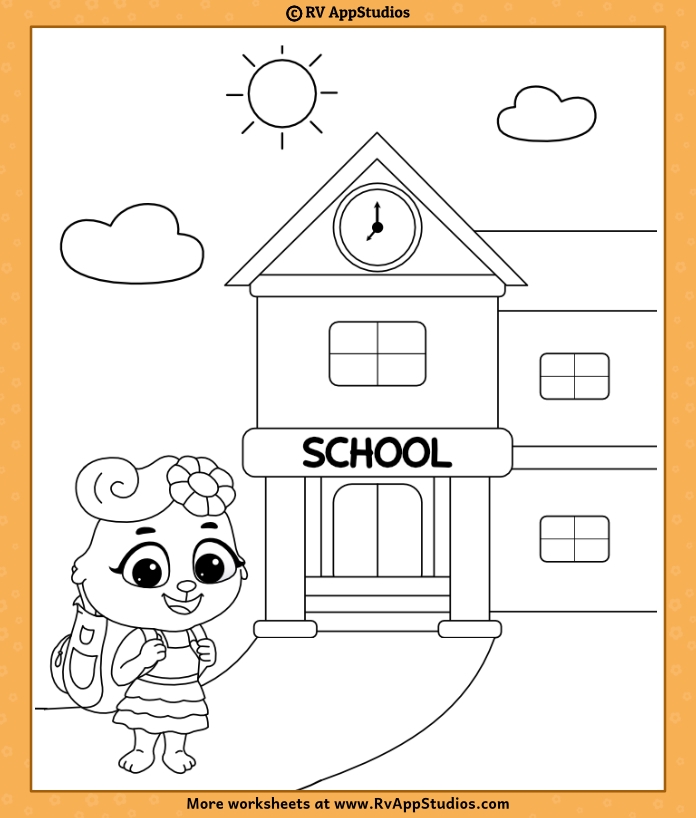 back to school free coloring pages