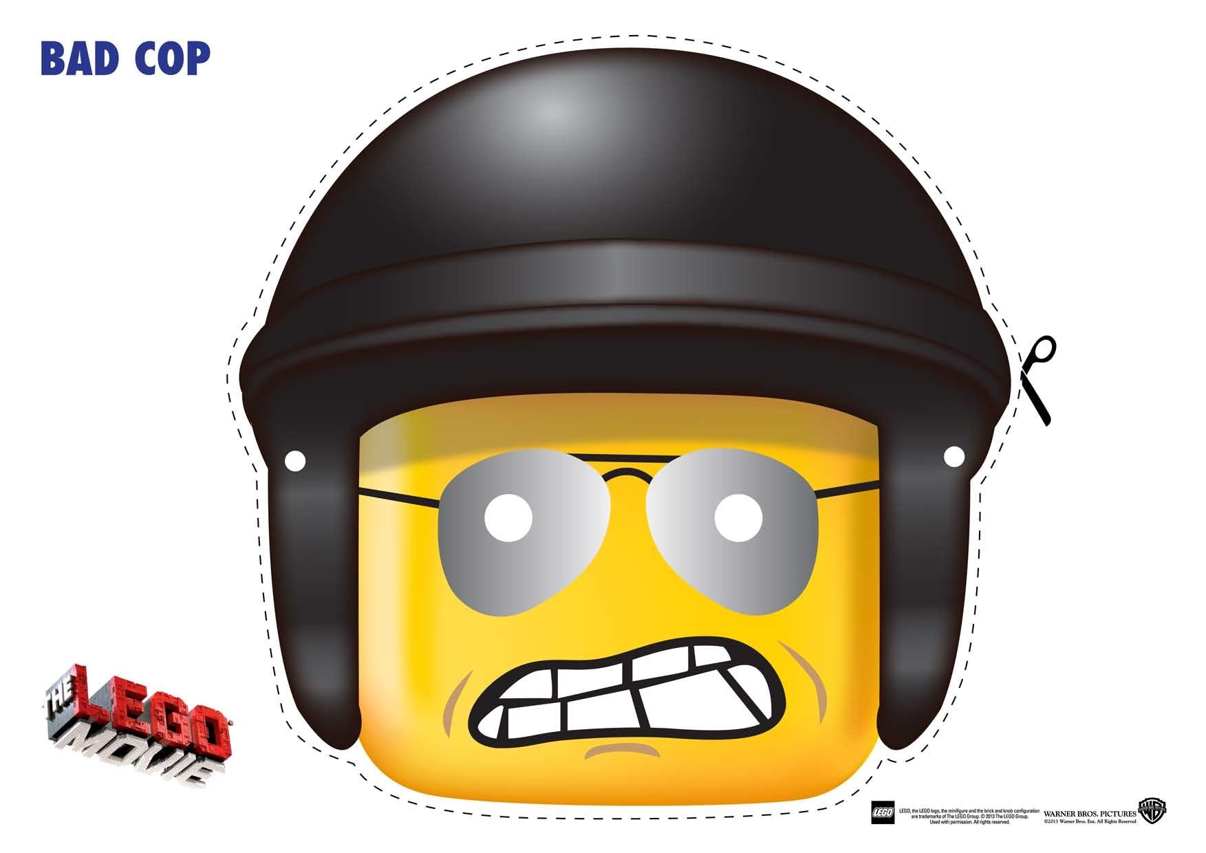 Bad Cop Mask Page Lego Movie Kids Coloring Pages