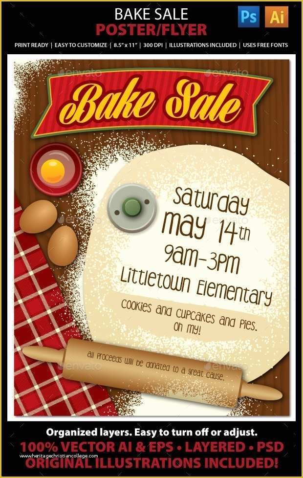 Bake Sale Flyer Template Free Of 25 Bake Sale Flyer Templates Printable