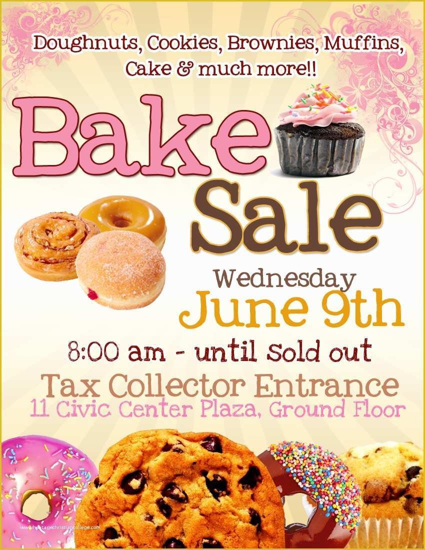 free printable bake sale flyer templates
