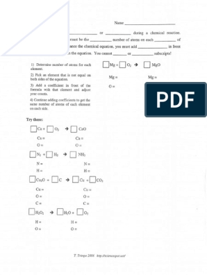 Balancing Act Practice Worksheet PDF Worksheets Library