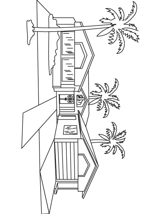 Barbie Dream House Printable Coloring Pages
