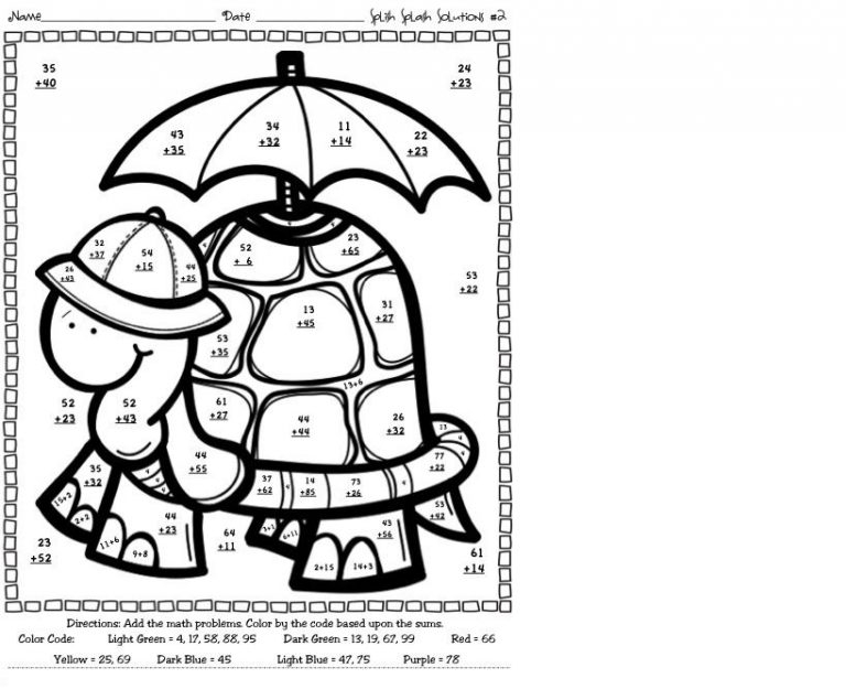 coloring worksheets addition
