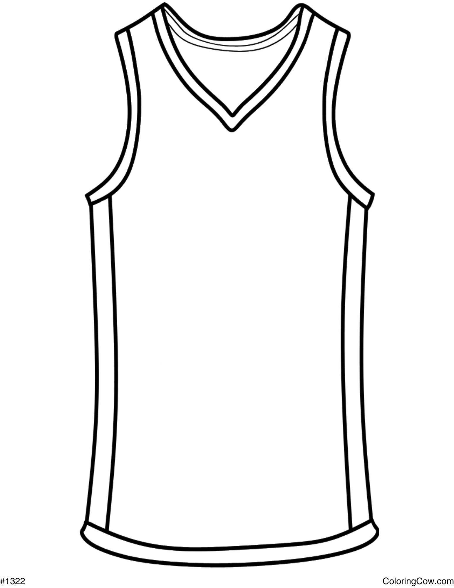 Basketball Jersey Coloring Page
