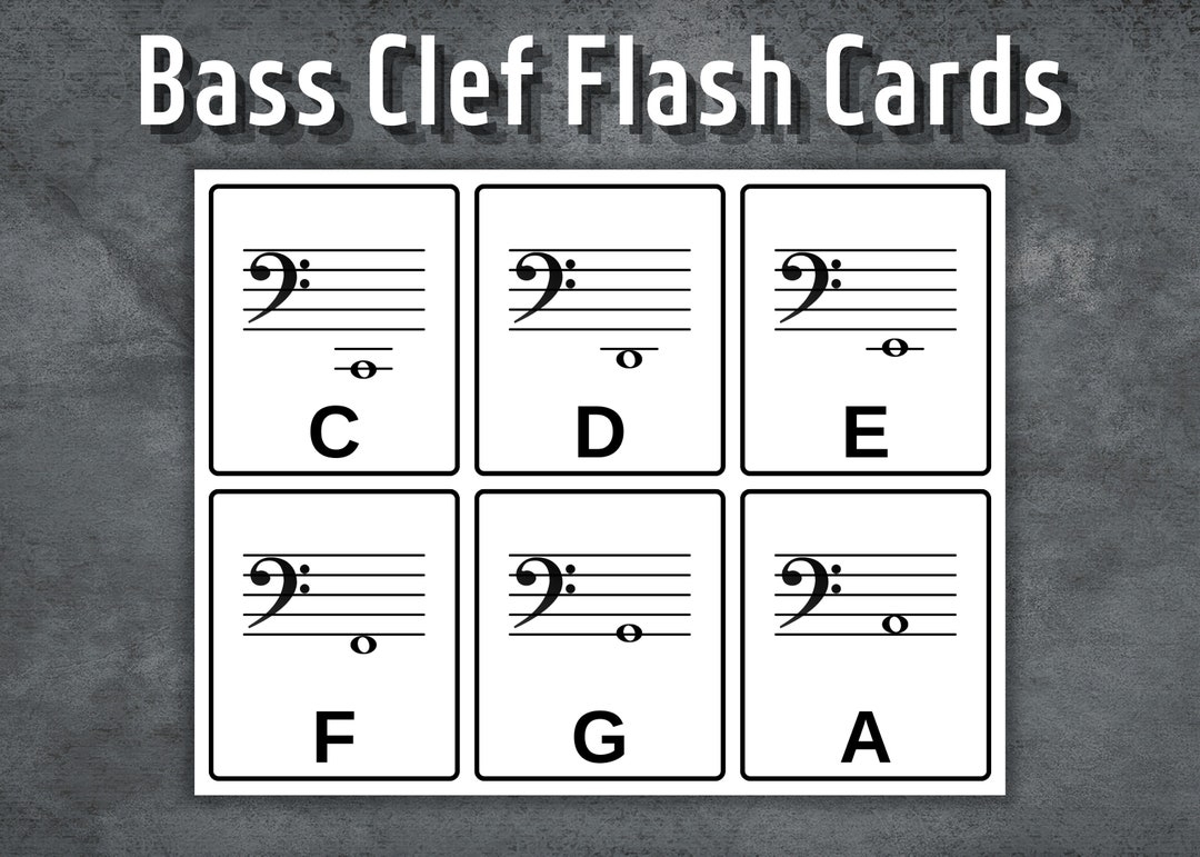alto clef flash cards printable