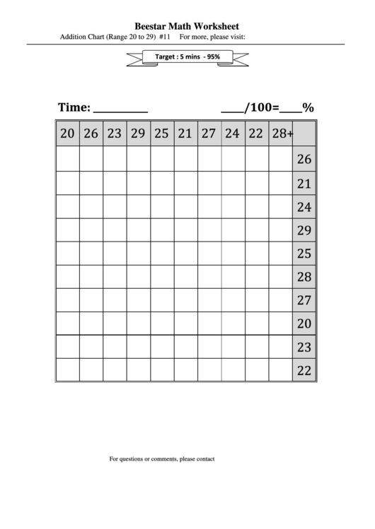 Beestar Math Worksheet Printable Pdf Download