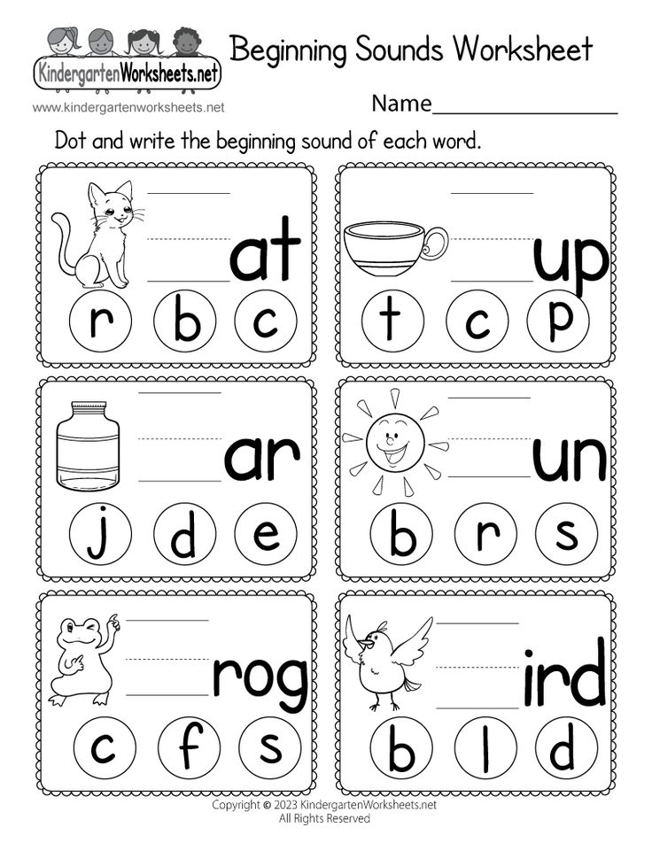 Beginning Sounds Beginning Phonetic Reading cttro Kindergarten