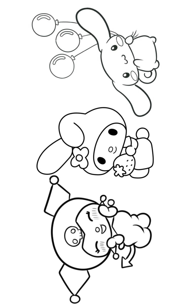 Kuromi And My Melody Coloring Pages