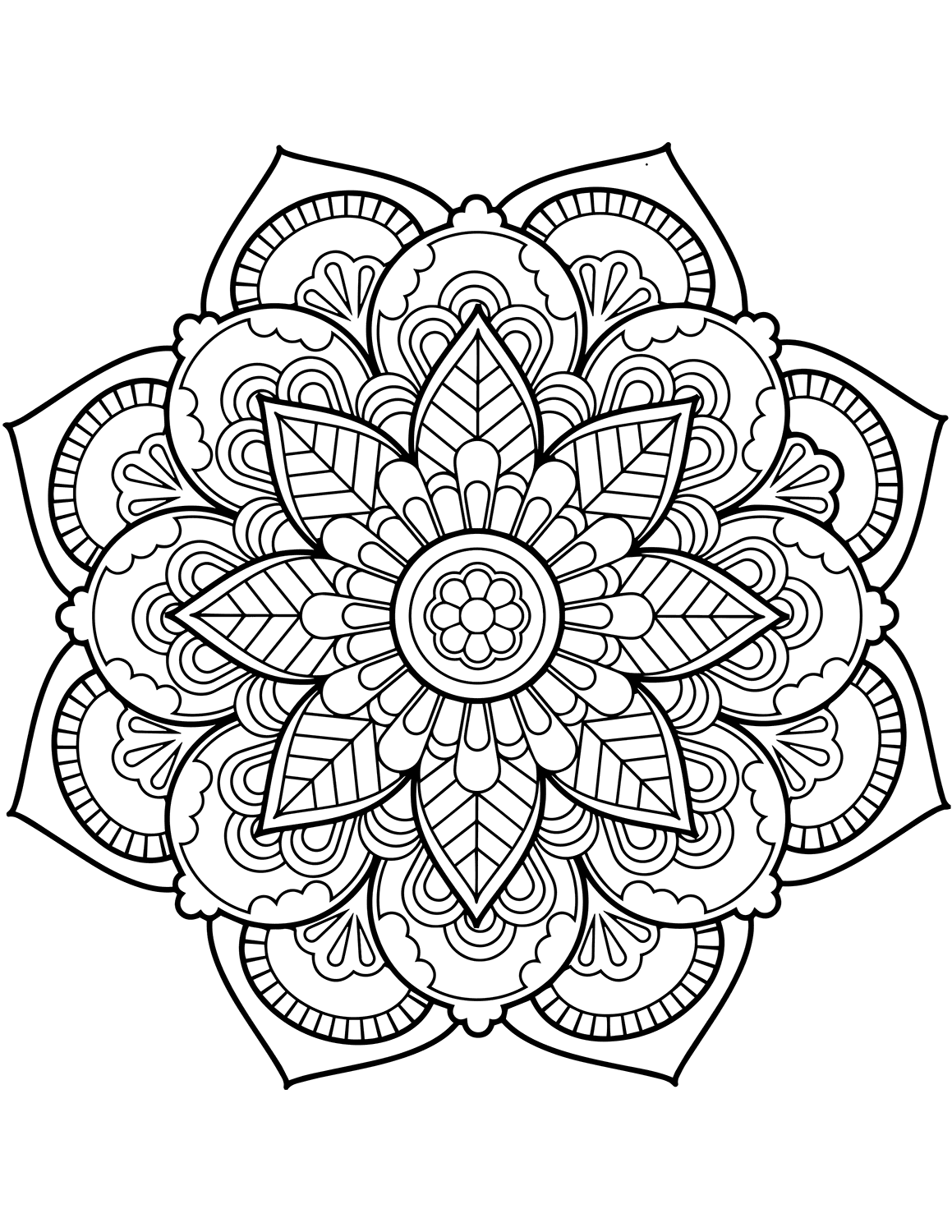 Mandala Adult Coloring Pages