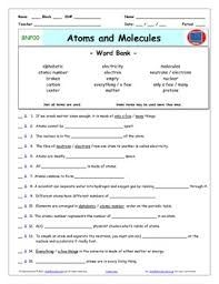 Bill Nye Atoms And Molecules Worksheet Answers