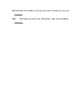 bill nye momentum worksheet