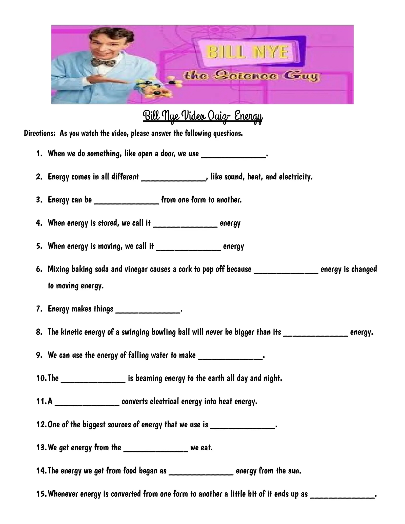 bill nye energy worksheet pdf