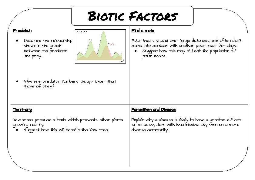 abiotic factors vs biotic factors worksheet
