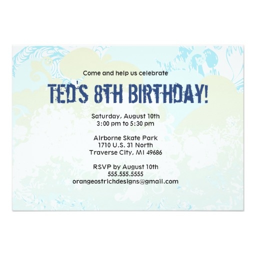 skateboard invitation template