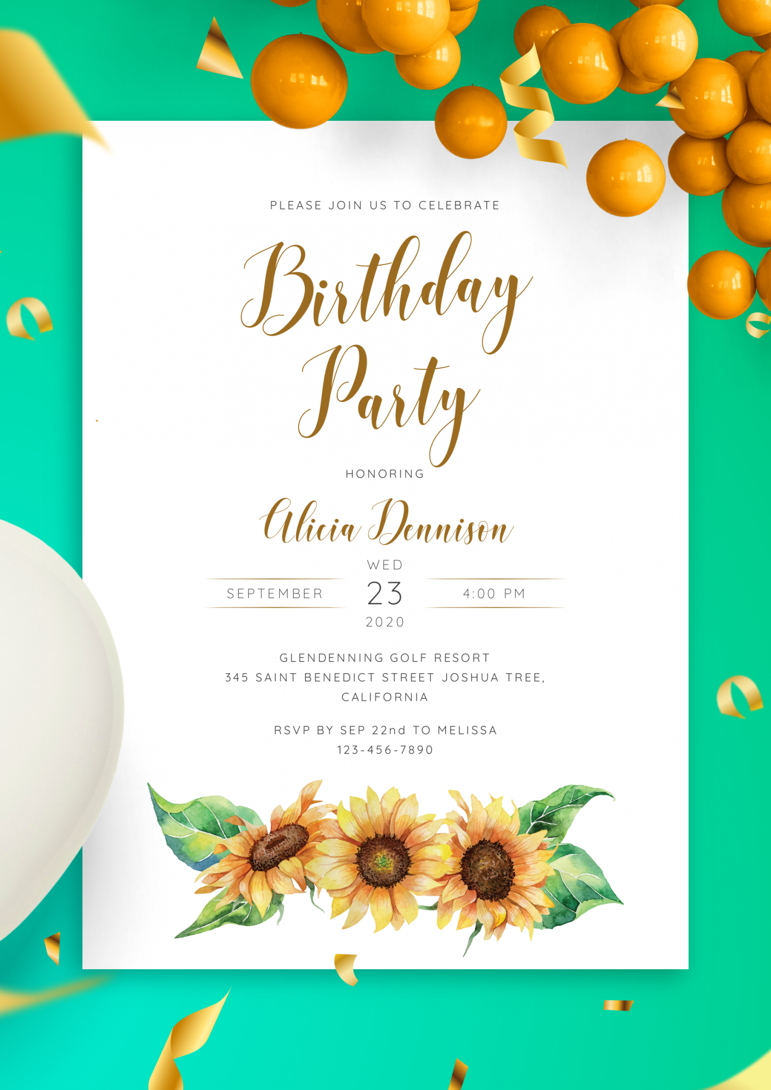 party invitation text template
